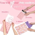 thumbnail image 5 of 6x9 Designer Poly Mailer 100 Pack Heavy Duty Waterproof Self Seal Shipping Bags for Small Business Large Mailing Envelopes Bulk Tear Resistant Cute Packaging Pink Blooms Flowers, 5 of 7