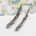 thumbnail image 3 of Unique Bargains 2 Pcs Bobby Pin Rhinestone Bow Hair Clips Wine Red Black, 3 of 5