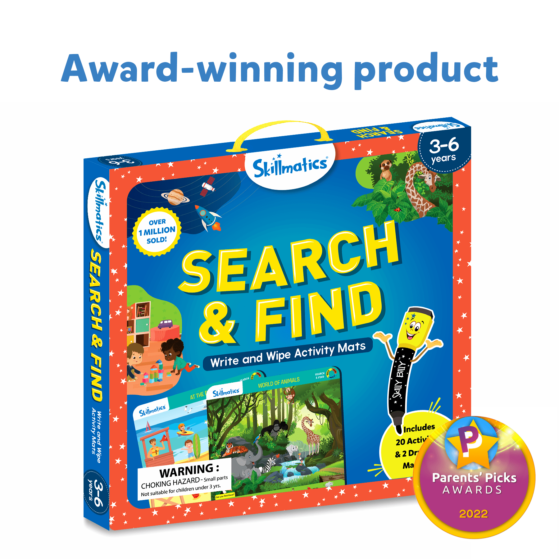 Skillmatics Reusable Preschool Learning Activities, Search and Find Educational Game, Gifts for Kids 3-6
