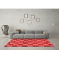 thumbnail image 3 of Ahgly Company Machine Washable Indoor Rectangle Checkered Red Modern Area Rugs, 5' x 8', 3 of 4
