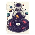 thumbnail image 7 of FORMRS 1-Subject Spiral Notebook 8" x 5" College Ruled 60 Refillable Sheet A5 Hard Cover, 2 Pack, Orange Astronaut Planet, 7 of 7