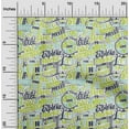 thumbnail image 2 of oneOone Velvet Green Fabric Writing Text Sewing Material Print Fabric By The Yard 58 Inch Wide, 2 of 4