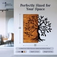 thumbnail image 3 of Swift Beacon Dual Harmony Tree Wood & Metal Wall Art - Elegant Textured Black Finsihed with CNC Engraved Art, Ideal Wall Decor for Living Room, Bedroom, Office and Playroom, 3 of 7