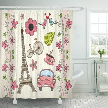Pknmt Dotted Champagne Glass Flute And Drop Pink Pattern Polyester Shower Curtain 60x72 Inches Com Pknmt Dotted Champagne Glass Flute And, Car Shower Curtain Uk