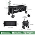 thumbnail image 4 of REDCAMP 50" L Extra Long Collapsible Beach Wagon, 300L Heavy Duty Folding Wagon Utility Beach Cart with Big All Terrain Wheels for Sand, Dog Wagon with Side Pocket for Camping Sports Shopping Pet, 4 of 8