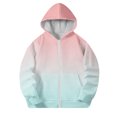 thumbnail image 5 of Savings up to 30% off Toddler Kids Boys Girls Fashion Cute Gradient Print Long Sleeve Pocket Zipper Hoodies Coat Toddler Boys Girls Thicken Hooded Coats Jackets, 5 of 6