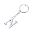 thumbnail image 1 of Keychain Initial Letter Key Chain Silver for Men Women Personalized Alphabet Monogram Keychain for Car Keys, N, 1 of 4