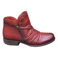 thumbnail image 1 of Botas de tacón bajo con tacón grueso y cremallera doble para mujer, botas informales de punta redonda para uso diario, 1 of 5