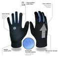 thumbnail image 3 of Evridwear Reflective Lightweight Running Cycling Touchscreen Gloves (1 Pair Blue), 3 of 5