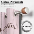 thumbnail image 2 of Outdoor Curtains for Patio Waterproof, Easter Bunny Outdoor Privacy Panels Grommet, Colorful Eggs Cute Rabbit Pink Country Wooden Blackout Outside Curtains for Porch/Cabana 54"x108", 2 Panels, 2 of 8
