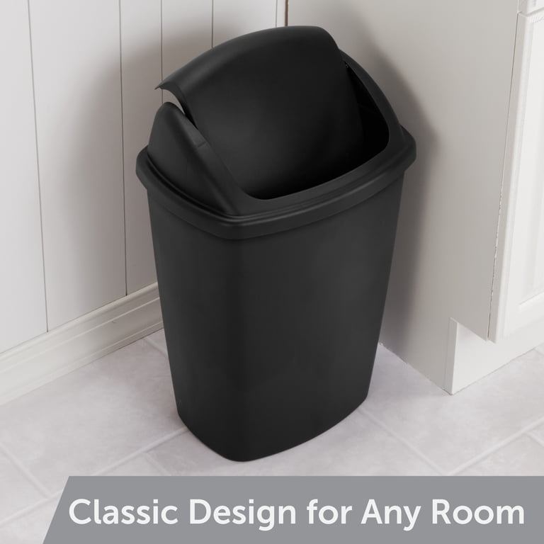 2 pack) Sterilite Kitchen Trash Can, 7.5 Gallon Plastic Garbage