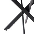 thumbnail image 4 of CorLiving Lennox Trestle Leg Indoor Dining Table with Black Marbled Engineered Wood Tabletop, 4 of 8