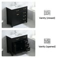 thumbnail image 5 of Wonline 36" Free Standing Bathroom Vanity Cabinet Modern Design Drawer and Mirror Black Free Standing 2 Soft Closing Doors Vanity Only, 5 of 6