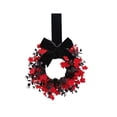 thumbnail image 2 of Halloween Wreath, Handcrafted Floral Garland, Velvet Bow Design, Halloween Wreaths For Front Door, Fall & Halloween Decor, 2 of 6