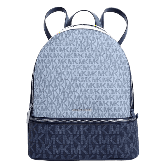 Michael Kors Rhea Medium Color-Block Signature Logo Backpack- Admiral Multi
