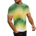 thumbnail image 5 of Taylonsss Women's Vintage Gradient Printed Round Neck Short Sleeve T-Shirt Casual Sports Top for Fitness and Daily Wear Comfortable Stretch Breathable Fabric for Spring Summer, 5 of 9
