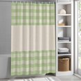 thumbnail image 6 of Shower Curtains for Bathroom-36"x72",Sage Green Buffalo Plaid Waterproof Bath Curtain Grommet Shower Curtain Set with Hooks, 6 of 9