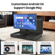 Apolosign PackGo 27 Portable Smart Touchscreen TV, 1080P FHD Briefcase Style Monitor with 6-Hour Battery, Android OS, 90° Rotation, 40W Speakers for Camping, Gaming and Outdoor Events, Gray