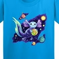 thumbnail image 4 of Inktastic Galaxolotl Cute Purple Space Axolotl Galaxy Design Youth T-Shirt, 4 of 5