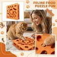 thumbnail image 3 of Pet Hide Food Entertain Toy Cats Self Indulgence Intellectual Stimulation Puzzle for Active Play and Chewing, Orange, 3 of 6