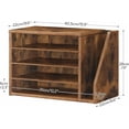 thumbnail image 3 of Mail Sorter, Literature Organizer with Adjustable Shelves, Paper Organizer for Office, Home, Wood Countertop File Holders, Mails, Magazines, Rustic Brown, 3 of 16