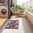 thumbnail image 4 of Yayeee Doormat for Inside 20"x32" Absorbent Low-Profile Washable Non-Slip Rubber Backed Entryway Rug, Vibrant Pink Floral Pattern, 4 of 8