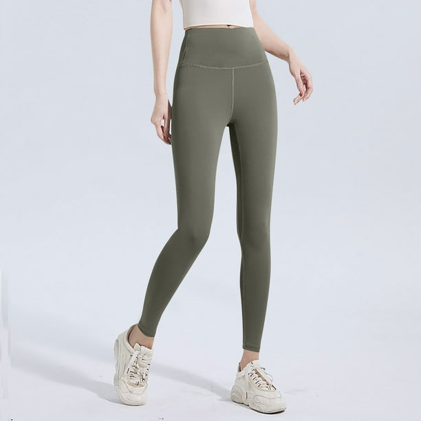 Pantalones deportivos casuales de cintura alta para mujer, con efecto lifting y medias de seda.