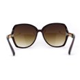 thumbnail image 4 of Mod Womens Exposed Lens Thick Chain Arm Butterfly Sunglasses All Brown, 4 of 4