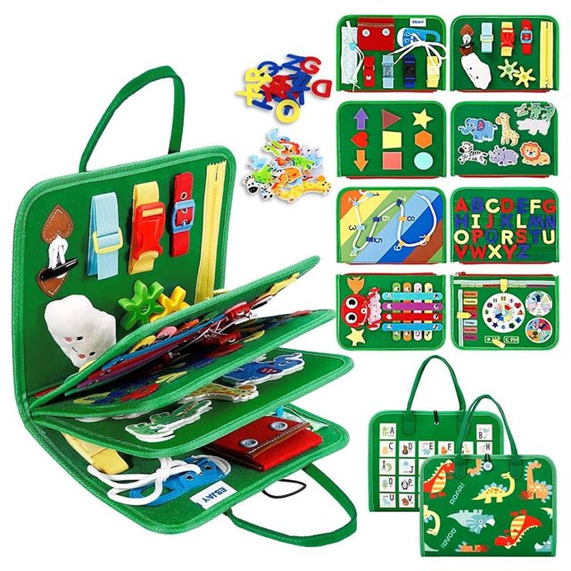 WIFKLSIIPG Educational Busy Board for Toddler Early Learning Develops Fine Motor Skills Play & Sensory Exploration