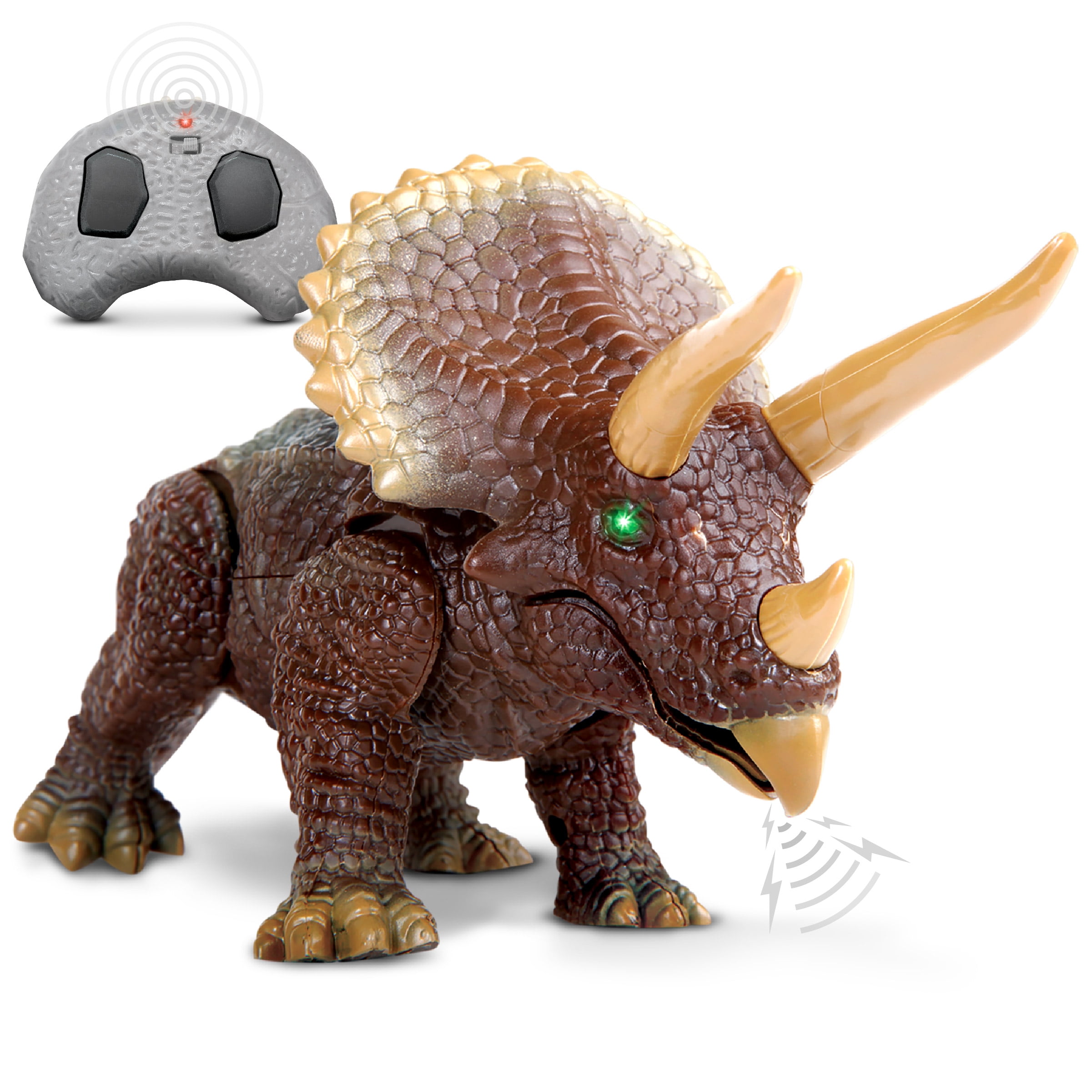 Discovery Kids RC Triceratops, LED Infrared Remote Control Dinosaur