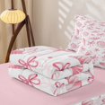 thumbnail image 5 of Manfei Cartoon Cute Bow Zipper Full Size Comforter Sets with Fitted Sheet and 2 Pillowcases,Pink Ocean Conch Shell Zipper Bedding Set,Pink Reversible,4-Piece, 5 of 7