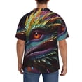 thumbnail image 5 of Fotbe Colorful Dragon Head Profile print Short Sleeve Button Down Shirts for Men Casual Summer Beach Wrinkle Free Shirt-3X-Large, 5 of 7
