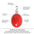 thumbnail image 6 of 925 Sterling Silver Pendant Red Stone Handmade Jewelry, 6 of 7