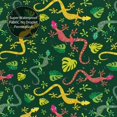 thumbnail image 5 of Shower Curtain, Abstract Cute Lizard Gecko Leaves Waterproof Fabric Plastic Shower Curtain, Drying Fast Bathroom Curtain with 9 Buttonholes, Ruffle Shower Curtain 60x72in, 5 of 8