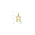 thumbnail image 3 of 10k Yellow Gold Block Letter H Pendant Charm for Necklace, Polished Initial Alphabet Jewelry for Women or Unisex, Personalized Monogram Style, 3 of 6