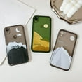 thumbnail image 4 of Case for iPhone XR 6.1 inch, Clear Soft Bumper Protective Retro Color Snow Mountain Moon Transparent Phone Case - Black Cloud, 4 of 4