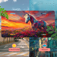 thumbnail image 5 of 1 Pcs 2D Flat License Plate Covers & Frames, A Horse in a Flower For Decorative Front, Waterproof For Decoration Aluminum License Plate Covers & Frames Cover For Men Women, 12" X 6", 5 of 7