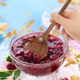 thumbnail image 3 of KAKOWELY Reusable Stirring Spoon Heart Shape Spoon Light Brown Acacia Wood Serving Soup 1Set, 3 of 8