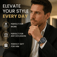 thumbnail image 2 of Geoffrey Beene Men's Black Chronograph Stainless Steel Dress Watch Classic Quartz, Elegant Design, Water-Resistant (Gunmetal), 2 of 8