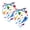 Multi-colored 2, variant on PhooArto Forest Rainbow Mushroom Painting Dog Bandanas, 2 Pack Soft Washable Pet Scarf Triangle for Large Dogs Puppies and Cats