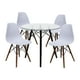 thumbnail image 1 of Set Comedor Cristal Redondo 80cm y 4 Sillas Eames Mundo In Minimalista, 1 of 10