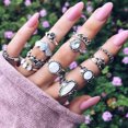 thumbnail image 2 of 12pcs/set Retro Carved Exaggerated Fashion Rings Set, 2 of 6