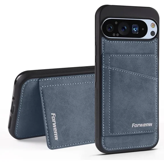 Case for Google Pixel 9A 5G Premium PU Leather Phone Cover with Card Holder Kickstand Magnetic Shockproof Flip Wallet Cover