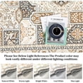 thumbnail image 6 of 5x7 Ft Modern Geometric Trellis Area Rug, Boho Machine Washable Non-Slip, Vintage Medallion Stain-Resistant Floor Carpet for Living Room (Camel), 6 of 9
