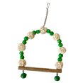 thumbnail image 2 of Bird Swing Toy, Rattan Balls Design  Swing Perch Dyed with Edible Coloring Bird Perch Pole Comfortable and Non Slip  Interactive Swing Toy, 2 of 8