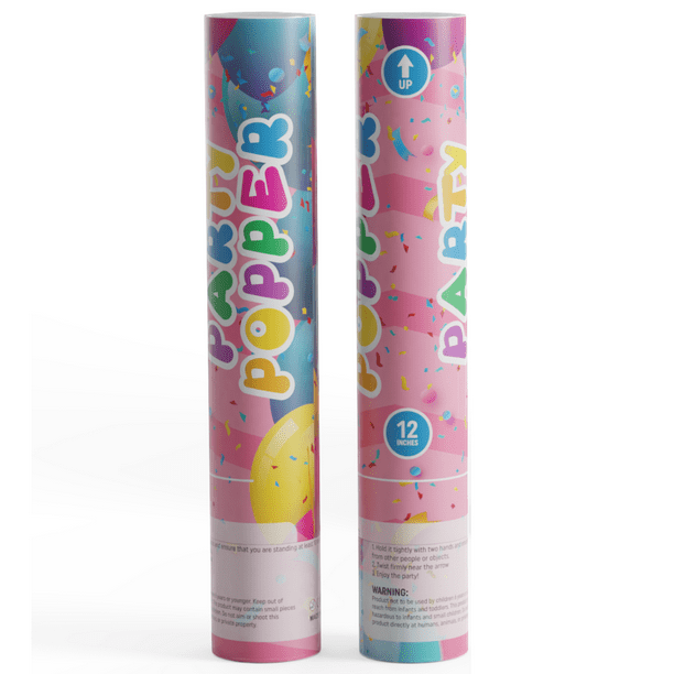 TUR Party Supplies 2 Piece Confetti Cannon for Parties, Graduations