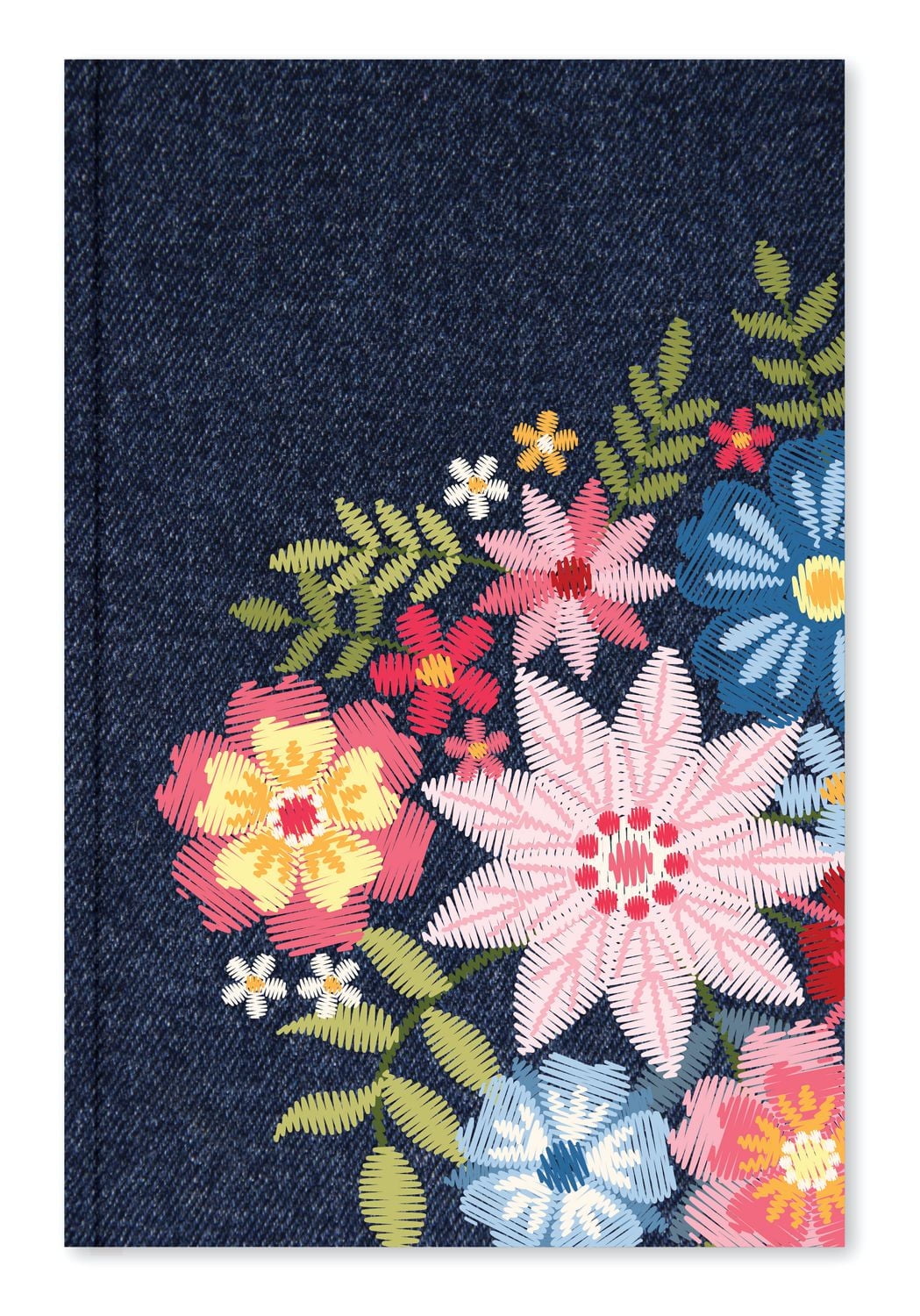 C. R. Gibson Journal Brodé Floral Bleu, Carnet, Organisateur