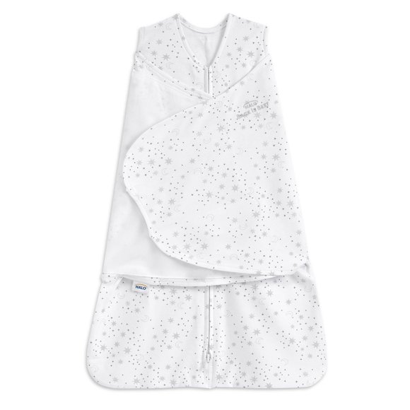 HALO® SleepSack® Swaddle - Cotton - Midnight Moons-Grey NB