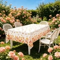 thumbnail image 4 of Dvumao 108x54 in Fall Garden Floral Moth Print Disposable Tablecloth, Plastic Waterproof Table Cover for Thanksgiving, 4 of 7