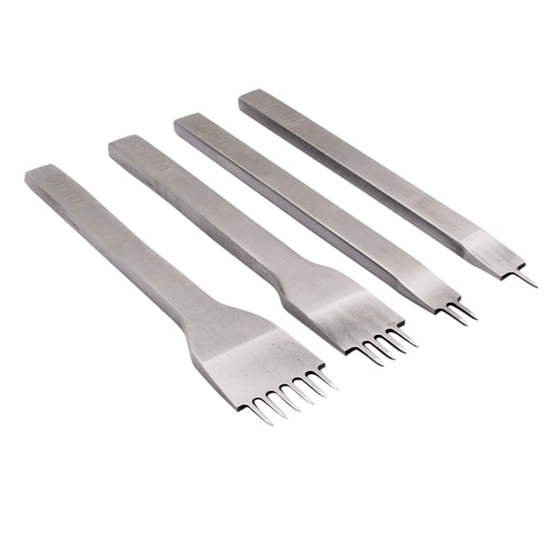 Punzón de costura de cordones de 4 puntas, kits de artesanía de bricolaje de cuero, punzones de acero con alto contenido de carbono, 3 mm Eigraketly TO1132-01B
